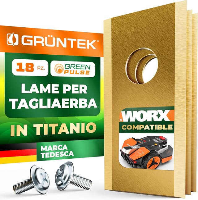 Detalle de GRÜNTEK WORX 18 Lame ricambio tagliaerba