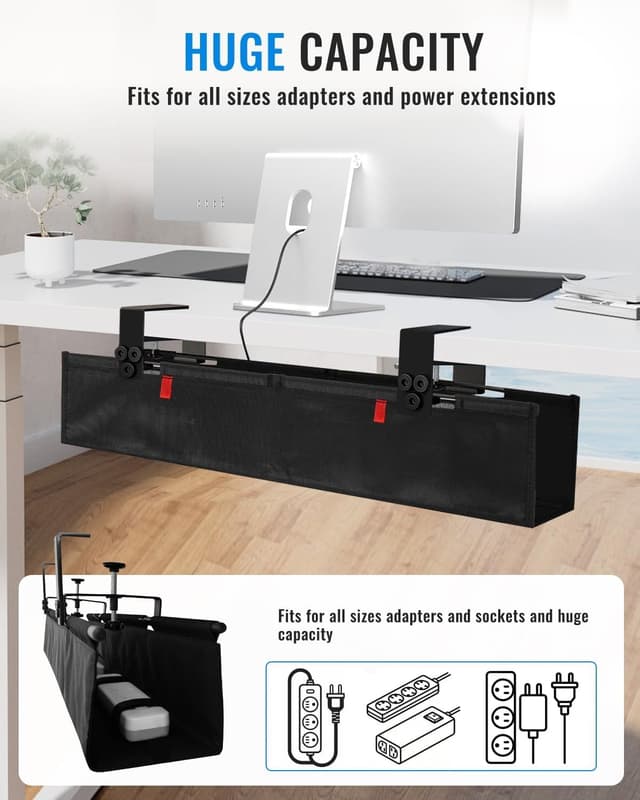 Detalle de Treibo Kabelkanal Schreibtisch 90 cm