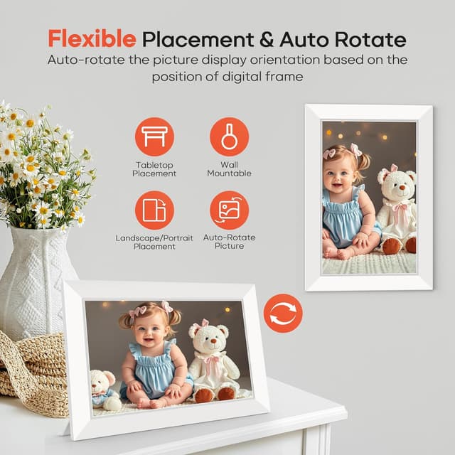 Thumbnail 4 de Miroir 10.1 Inch WiFi Digital Photo Frame