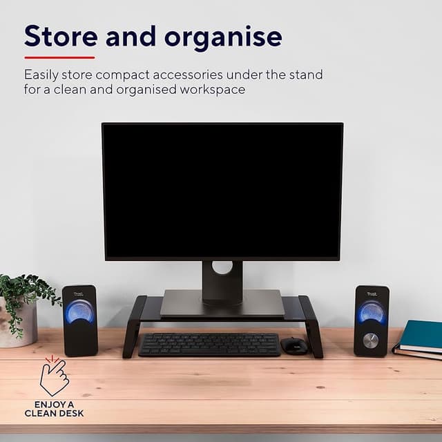 Thumbnail 3 de Trust Monta Soporte Monitor de Cristal Templado - Negro 🖥