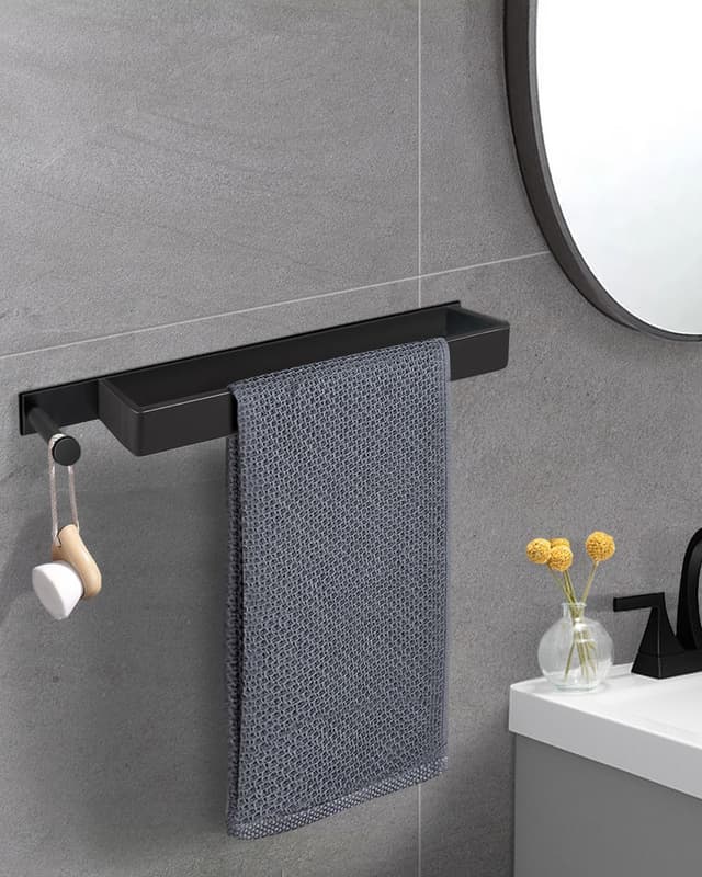 Thumbnail 3 de LIVEHITOP Handtuchhalter Schwarz 43,5 cm