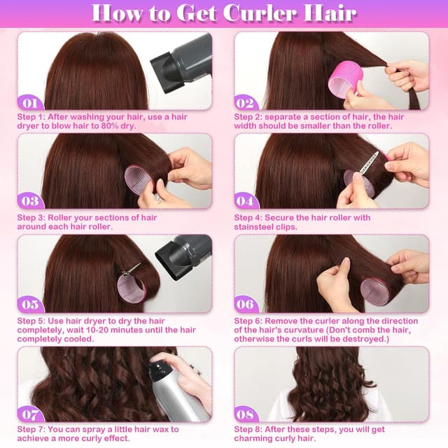 Thumbnail 2 de Cludoo Jumbo Hair Curlers Rollers 28pcs 6.3cm