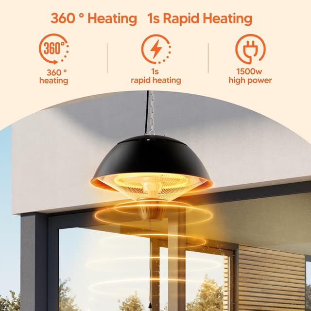 Thumbnail 4 de 1500W Infrared Patio Heater ⚡