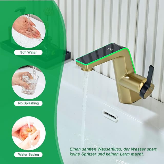 Thumbnail 5 de LakeBayMZC Mitigeur lavabo doré 130 mm