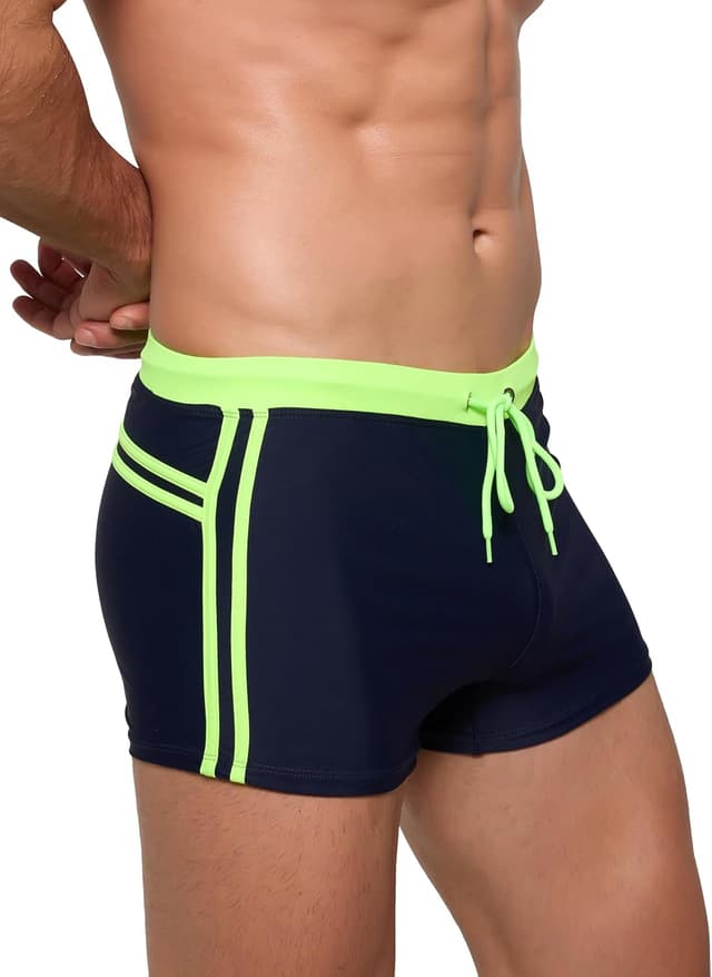 Detalle de Arcweg Herren-Badehose Eng Kurz mit Tunnelzug – schnelltrocknende Badeshorts für Schwimmen & Wassersport