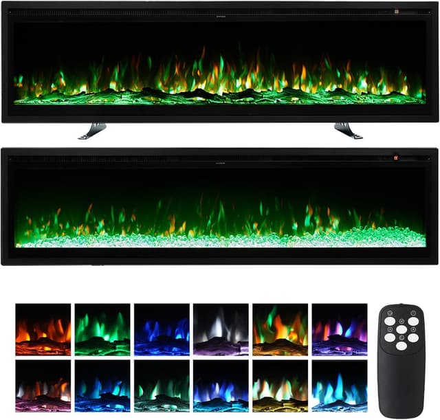 Imagen de INMOZATA 127cm electric fireplace with 1800W heat en OfertitasTOP