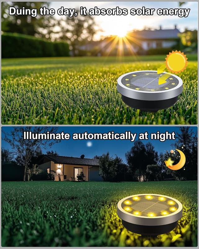 Detalle de Suolita Solar Ground Lights 8 pack