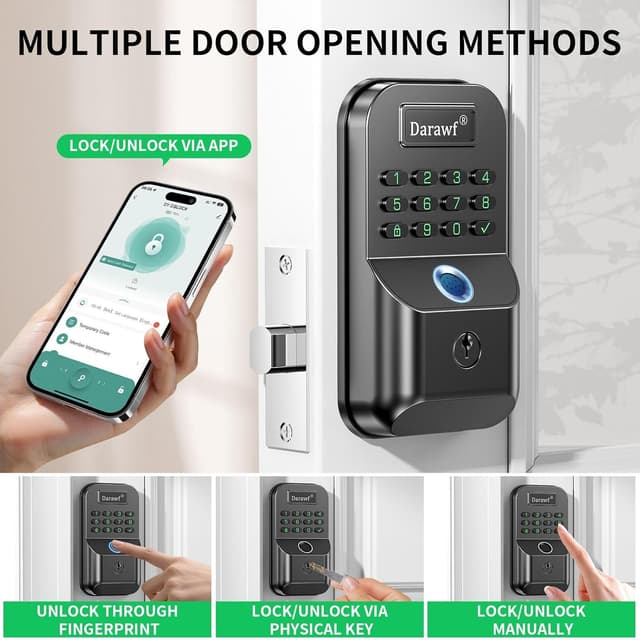 Thumbnail 1 de Smart Front Door Keyless Lock with Fingerprint 1 ๐