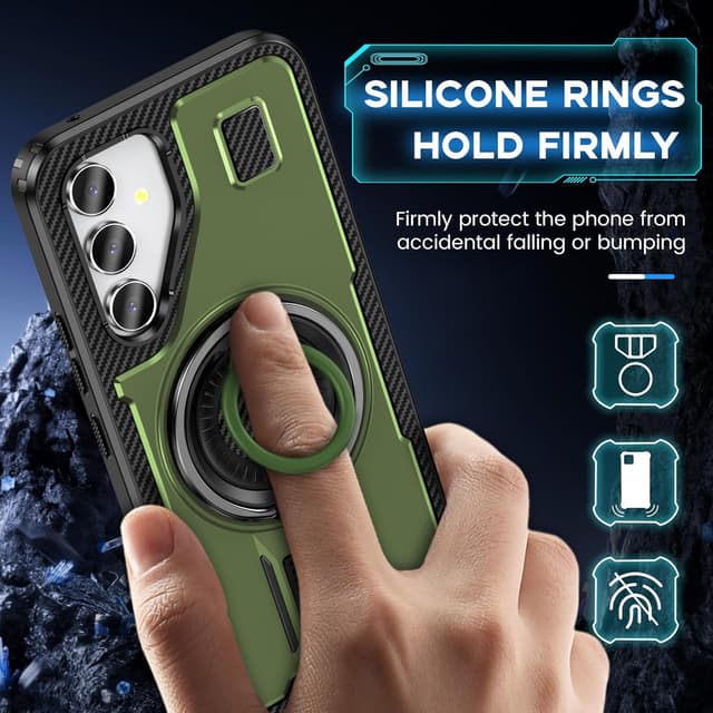 Detalle 2 de Tuvror Galaxy A54 Hülle mit Ring 4-in-1