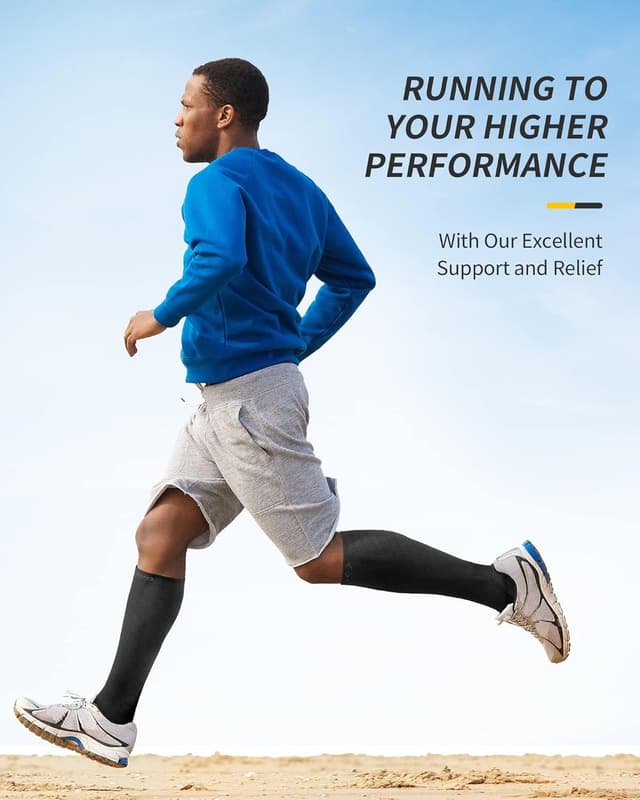 Detalle de CAMBIVO Kompressionsstrümpfe für Damen & Herren (2 Paar) – Stützsocken für Sport, Flug, Reise & Radsport