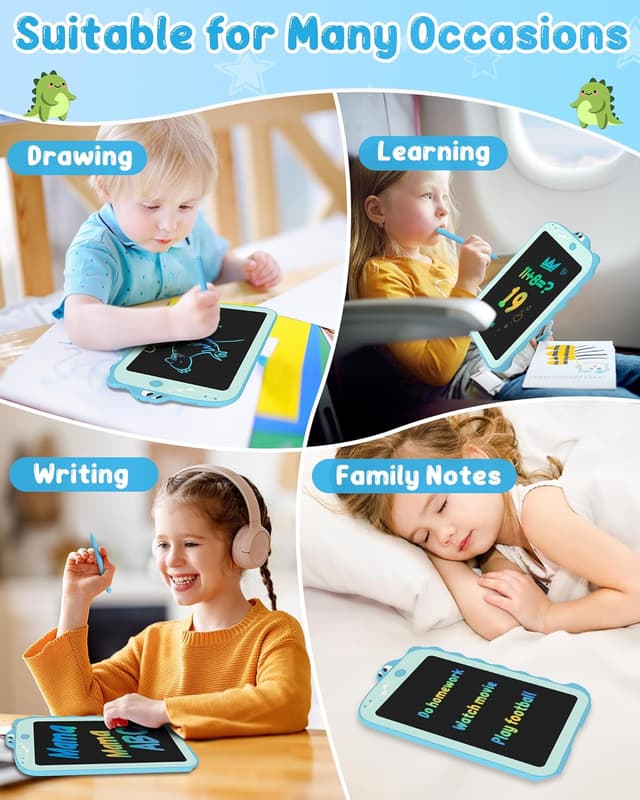 Thumbnail 6 de Tablette dessin enfant dinosaure « ardoise magique » effaçable 8,5 pouces