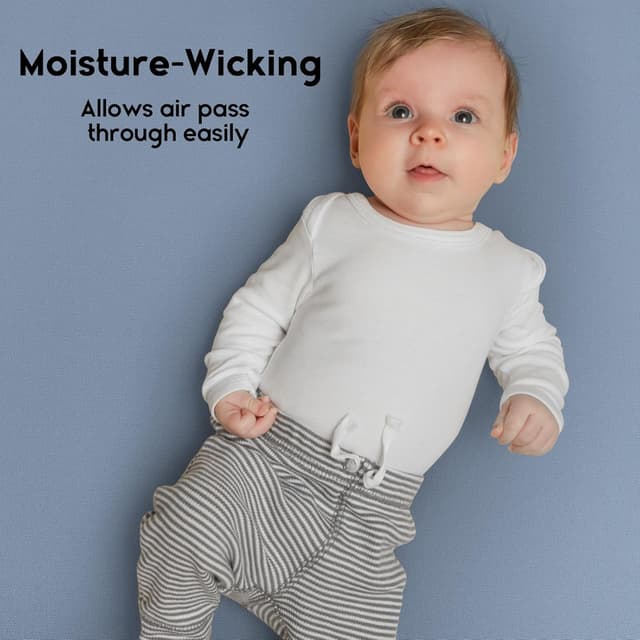 Thumbnail 6 de Yoofoss Cot Bed Sheets 95 x 65 cm fitted cot bed sheets (2-pack) – super soft and breathable