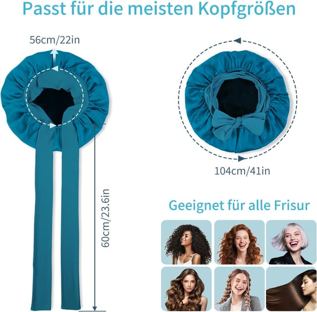 Detalle de Silmana Seidenhaube zum Schlafen aus 100 % Maulbeerseide (22 Momme), doppellagig & beidseitig nutzbar