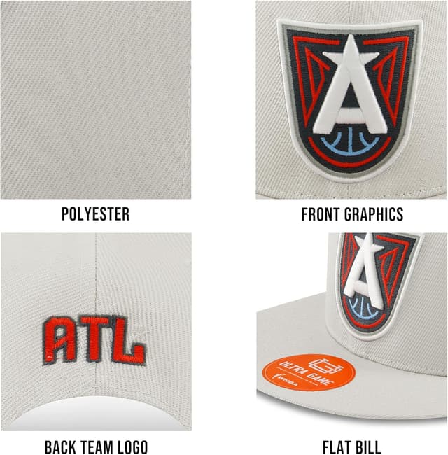 Detalle 2 de Ultra Game Women’s WNBA Official City Grit Baseball Cap (HD Embroidery)