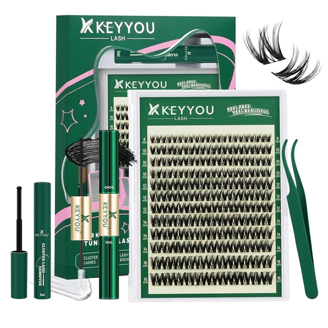 Detalle de KEYYOU Wimpern Extensions Set D Curl 8–16 mm