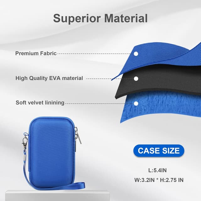 Detalle de RAIALL Camera Case for Kodak PIXPRO WPZ2 rugged waterproof digital camera (Blue) with extra mesh pocket