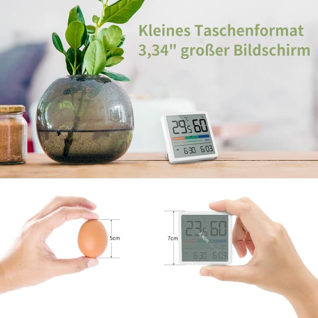 Detalle de NOKLEAD Digitales Thermo‑Hygrometer 1 Stück 🌡