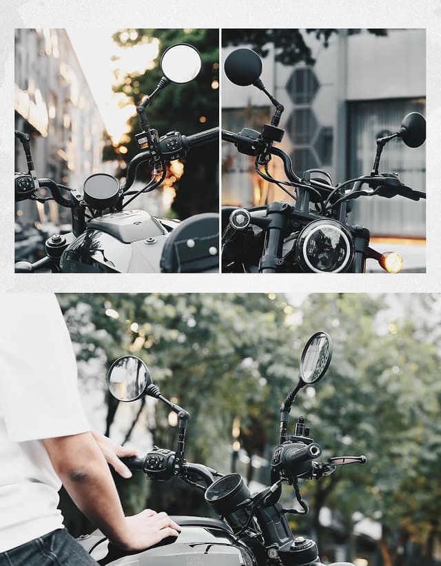 Thumbnail 5 de KEMIMOTO Rétroviseurs universels 5,5 pouces pour moto