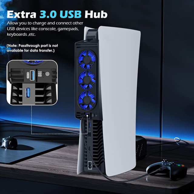 Thumbnail 4 de HUIJUTCHEN PS5 Lüfter 2 Stufen