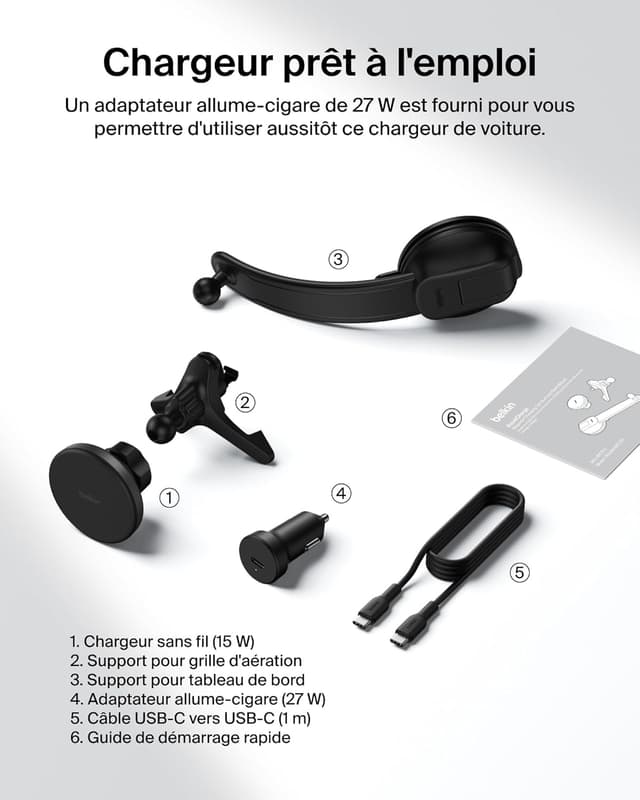 Thumbnail 6 de Belkin Chargeur de Voiture magnétique 27 W