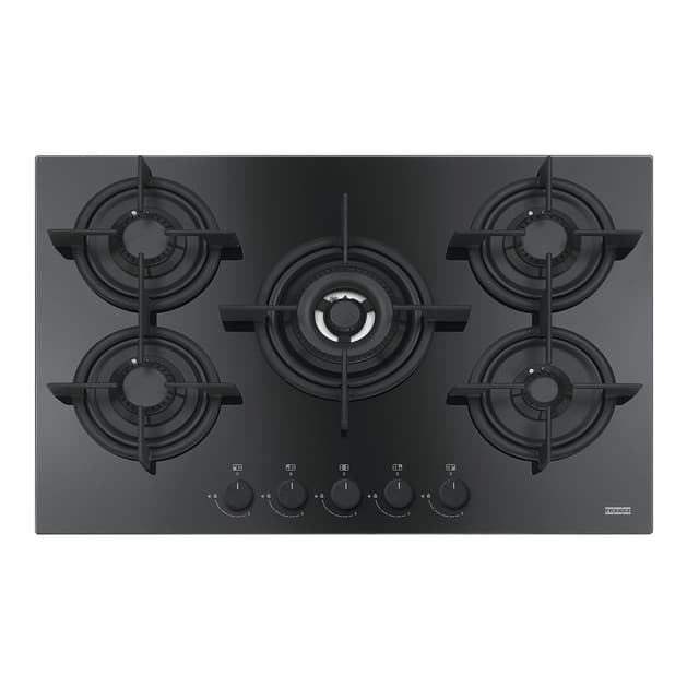 Detalle de Franke placa de gas 5 quemadores