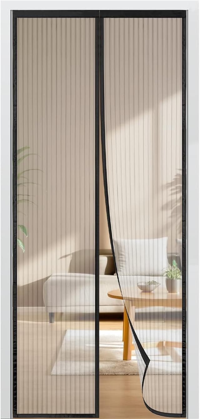 Detalle de BUIRTLY Zanzariera magnetica 55x180 per porte e finestre, chiusura automatica, nero