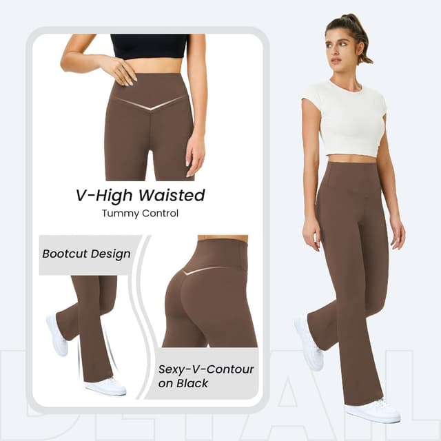 Thumbnail 4 de Glacspyg Yogahose Damen Flared Hohe Taille đ§â