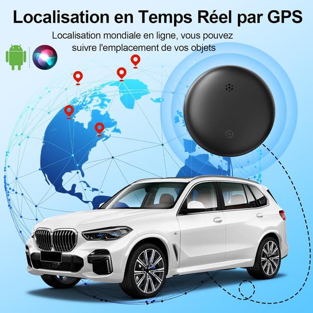 Detalle de GNLLYIL Traceur GPS voiture magnétique sans abonnement, compatible Find My (iOS) et Google Find Hub (Android)