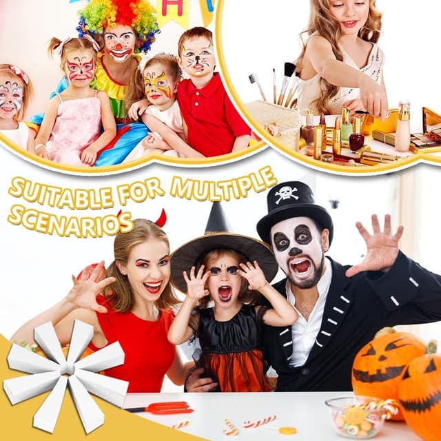 Detalle 2 de AUAUY spugne triangolari per trucco, 48 pezzi non in lattice, accessorio monouso per fondotinta e fard (bianco)