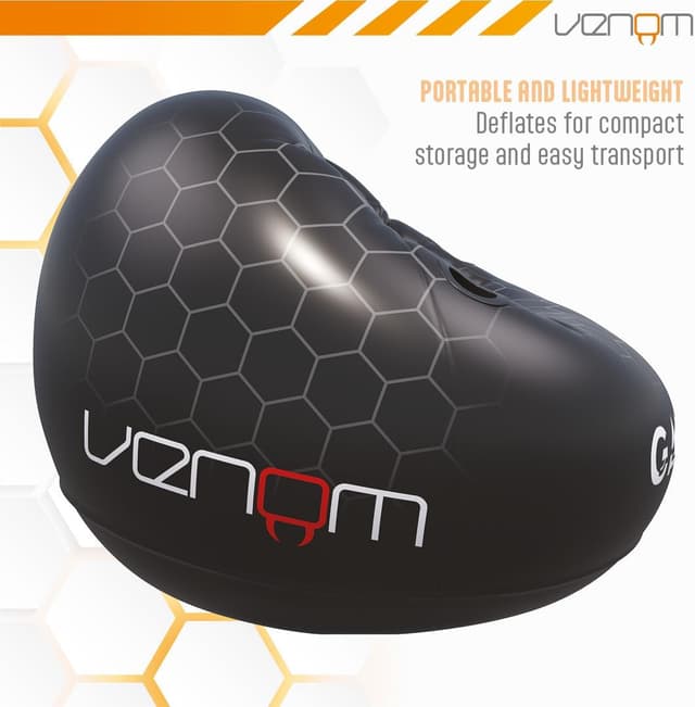 Detalle 2 de Venom Inflatable Gaming Chair with Cup Holders (Bean Bag Style), supports up to 75 kg