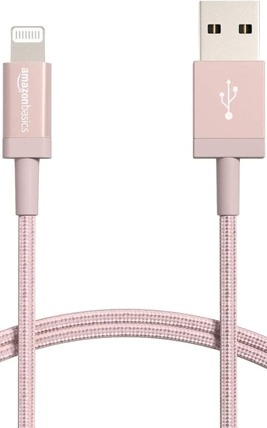 Imagen de Amazon Basics - Cable USB-A a Lightning, 0.9 m, oro rosa 🌟 en OfertitasTOP