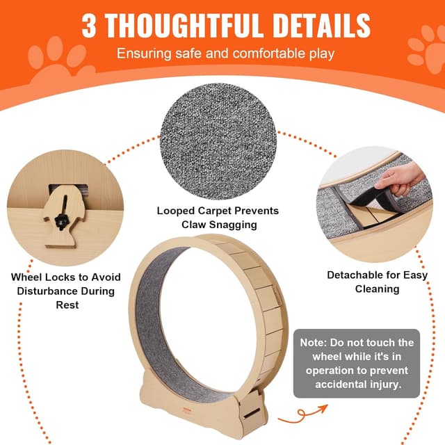 Detalle 2 de Roue d’exercice chat 1320 mm VEVOR