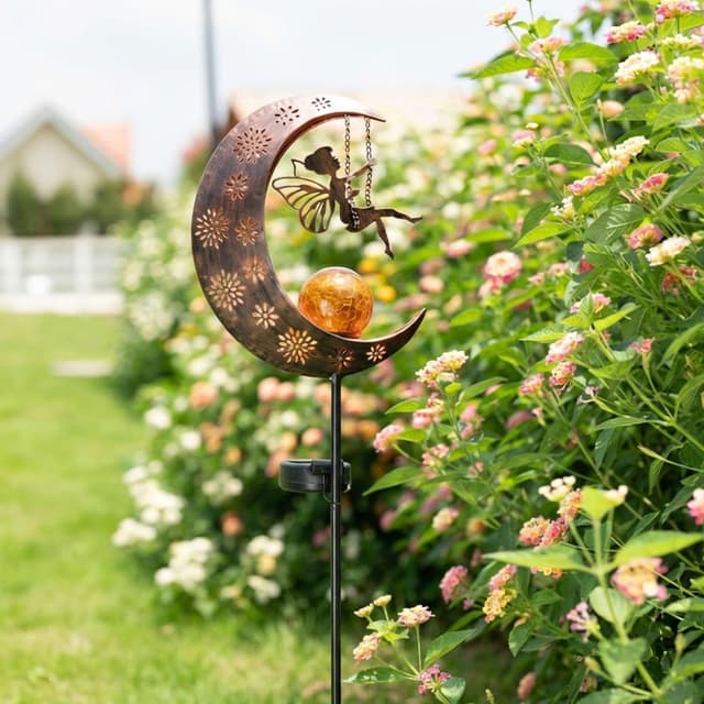 Imagen de TERESA'S COLLECTIONS 100cm Moon Solar Garden Light en OfertitasTOP