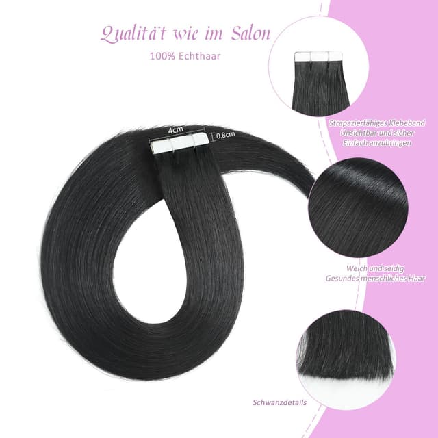 Detalle de LieblichWelle Tape Extensions 45 cm Echthaar