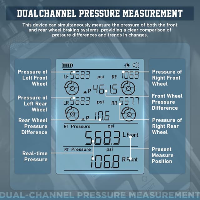 Thumbnail 2 de PT660 Bremsdruckmessgerät 0–3045 PSI