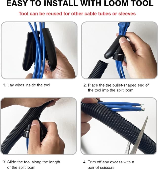 Thumbnail 6 de CrocSee wire loom tubing 25 ft