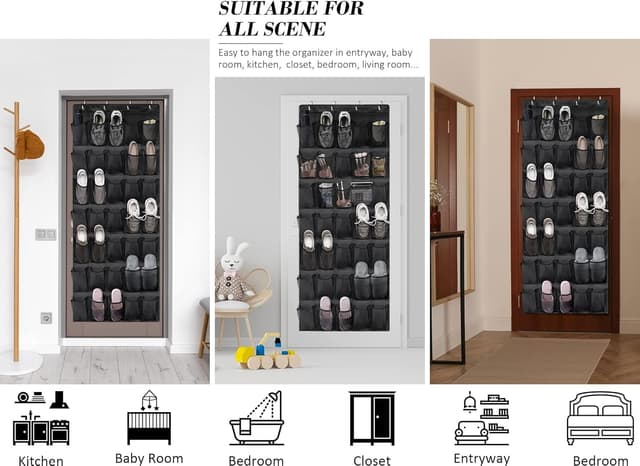 Thumbnail 6 de Over the Door Shoe Organizer 67.7" × 26.4"