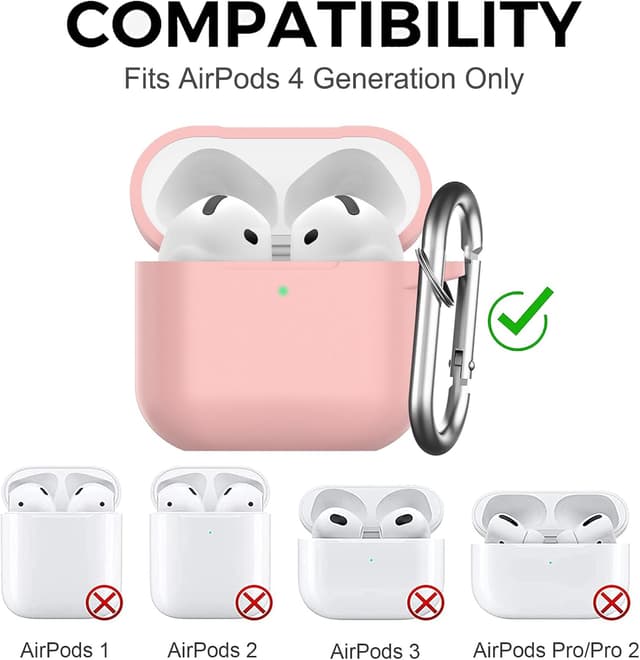 Thumbnail 4 de Nemteur AirPods 4 Hülle 2024 Rosa Silikon Schutzhülle