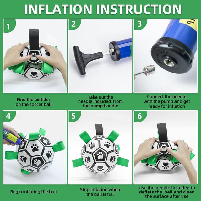 Thumbnail 6 de HETOO dog football 9 inch for tug