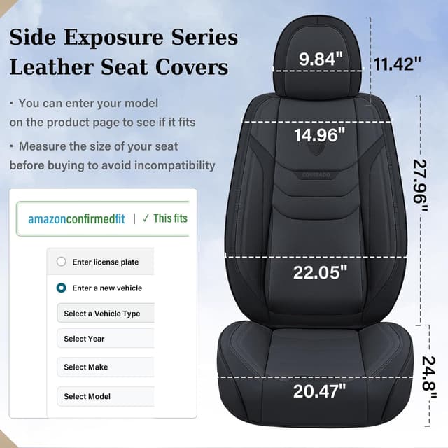 Thumbnail 6 de Coverado Leather Seat Covers Full Set