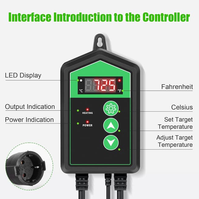 Thumbnail 5 de Termostato digitale RIOGOO per tappetino termico 1000 W