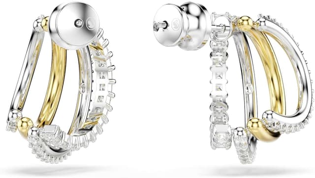 Detalle 2 de Swarovski Hyperbola pendientes aro Mini blancos 💍