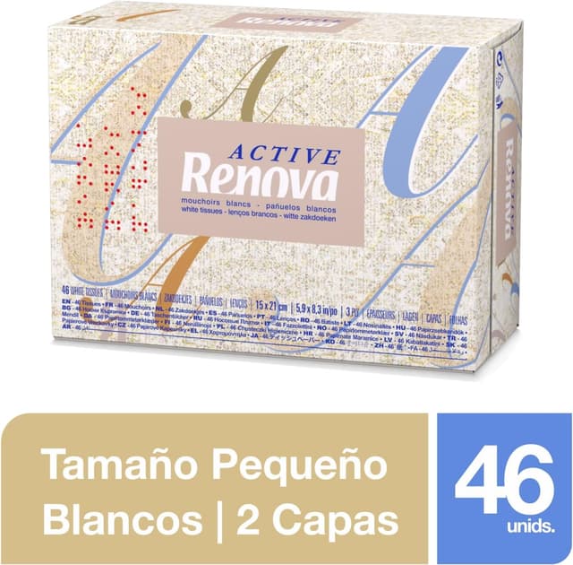 Thumbnail 1 de Renova Active Lot de 46 mouchoirs visage Blanc 🧻