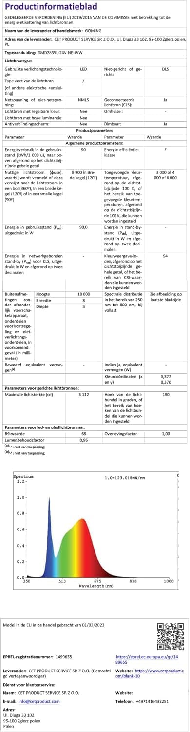Thumbnail 6 de GOMING 10 m LED-Strip Natürliches Weiß 4000K (24V) – selbstklebend, 1200 LEDs, IP20