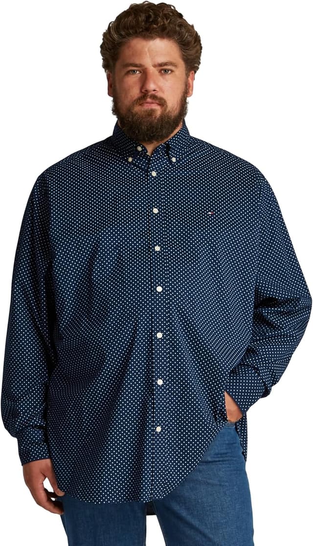 Thumbnail 6 de Tommy Hilfiger Men’s Poplin Polka Dot Cotton Shirt
