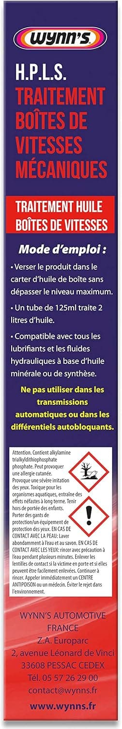 Detalle 2 de Wynn's Additif boîte de vitesse 125 ml