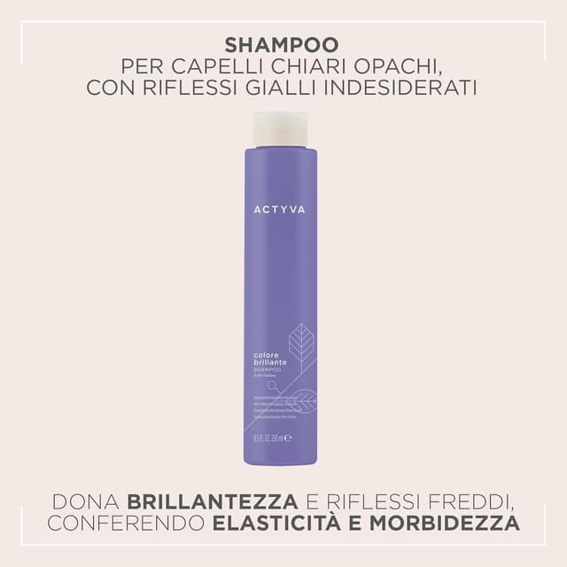 Thumbnail 2 de Actyva Colore Brillante Anti-Yellow Shampoo 250 ml, per riflessi gialli e brillantezza dei capelli colorati