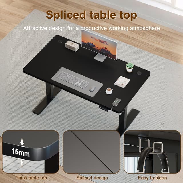 Detalle 1 de JUMMICO scrivania elettrica 140x60 73-120 cm