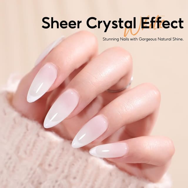 Detalle 2 de PEACECOLOR Jelly Vernis semi permanent transparent blanc (Jelly Gel), 10 ml