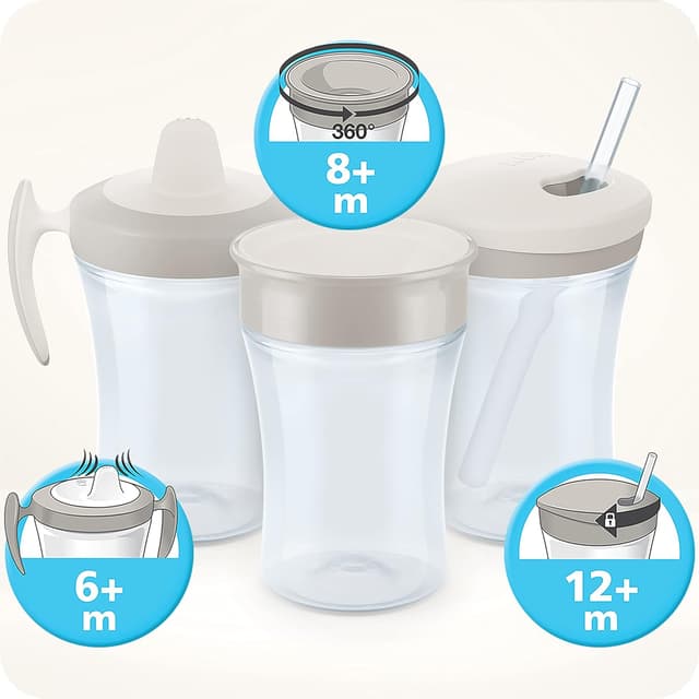 Thumbnail 5 de NUK Action Cup Taza Infantil con Pajita Blando, 230 ml 🦀